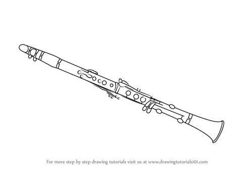 How To Draw A Cartoon Clarinet