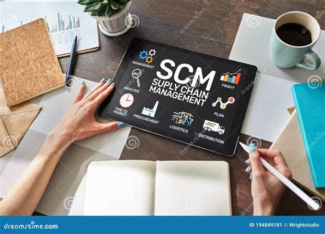 Scm Supply Chain Management And Business Strategy Concept On The