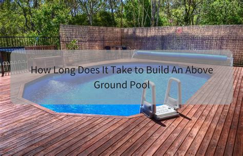 How long does it take to build a pool deck. How Long Does It Take to Build An Above Ground Pool ...
