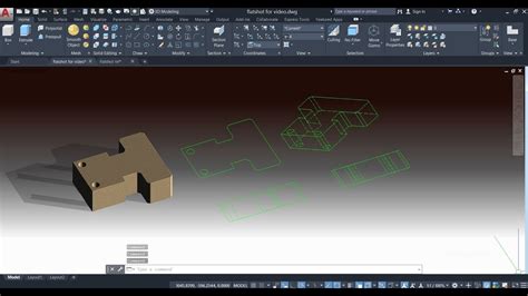An autocad drawing, in less than five minutes! How to make 2D from 3D drawing in AutoCAD using FLATSHOT ...