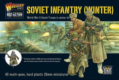 Bolt Action Wwii Wargame Allies Soviet Infantry Winter Miniatures