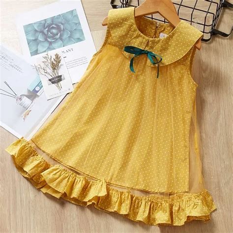 Sewing Machine Diamond Painting Party Dress Children Party Dresses