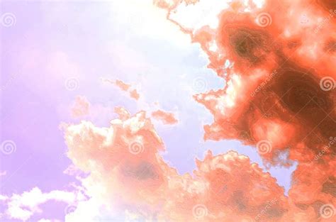 Vintage Sky Clouds Old Paper Textured Background Stock Image Image