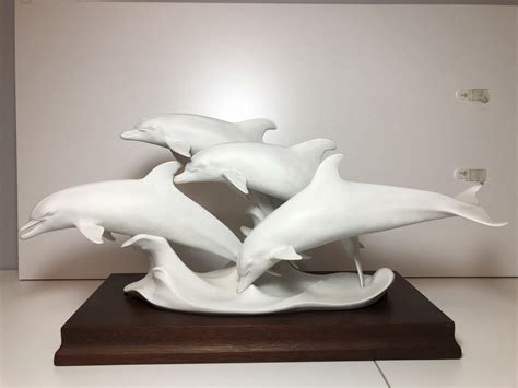 Magnificent Ltd Edition Kaiser Porcelain 4 Dolphins Figurine Statue