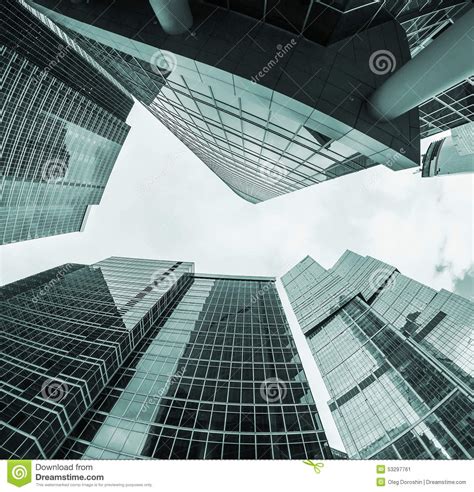 Modern Skyscrapers Of Glass And Metal Stock Image Image Of Large