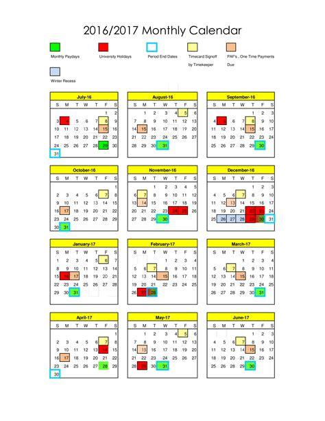 Printable Monthly Calendar Format Templates At