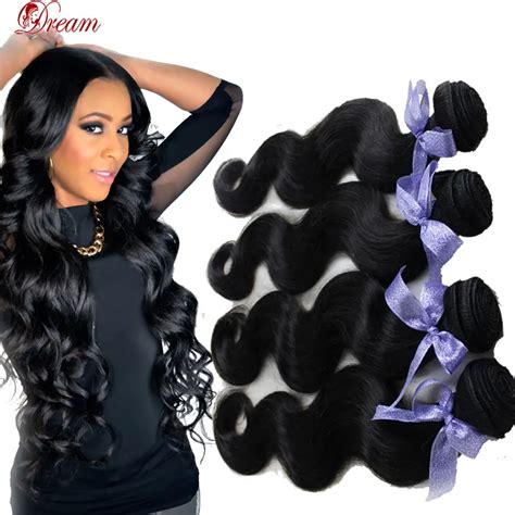 7a Brazilian Virgin Hair Body Wave 4 Bundles Dream Hair Product Brazilian Human Hair Weave Cheap