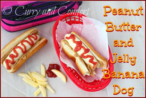 Kitchen Simmer Peanut Butter And Jelly Banana Dog With Apple Fries