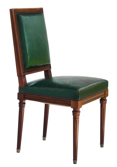 Find new green dining chairs for your home at joss & main. Six Dining Chairs French Louis XVI Revival Green Leather ...