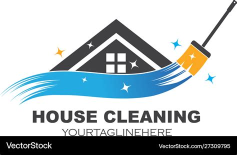 House Cleaning Service Icon Logo Royalty Free Vector Image