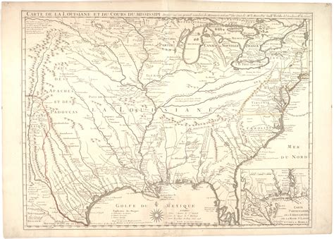 Carte De La Louisiane Et Du Cours Du Mississipi 1718 The Gilder