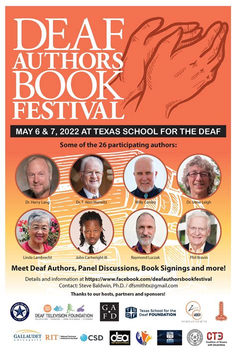 Sponsors Partners Set For Historical First Deaf Authors Book Festival