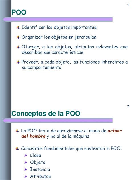 Poo Pdf Objeto Informática Programación Orientada A Objetos