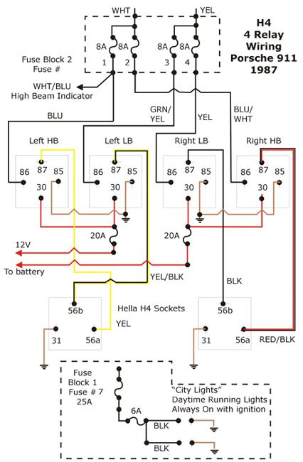 Wiring diagrams use special symbols to represent switches, lights, outlets and other electrical equipments. H4 Bulb Socket - wiring question - Pelican Parts Forums