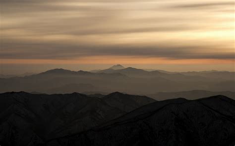 Download Wallpaper 3840x2400 Mountains Fog Sky Sunset Distance 4k
