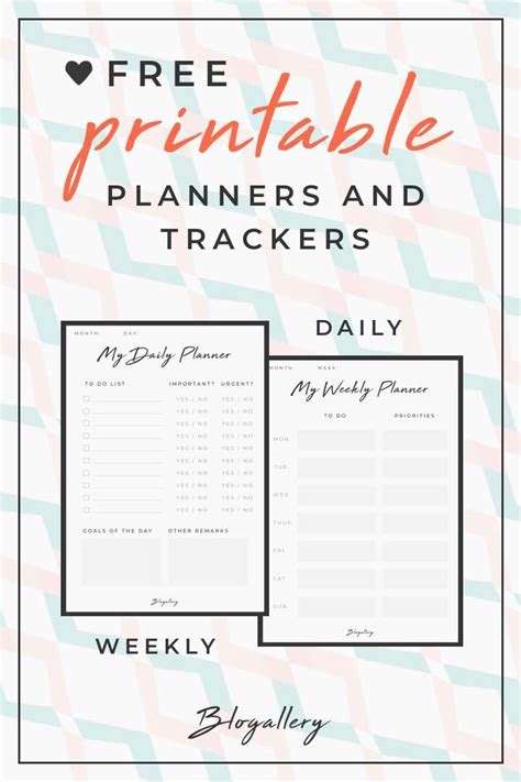 Free Printable Planners 11 Planner And Trackers Templates That Will