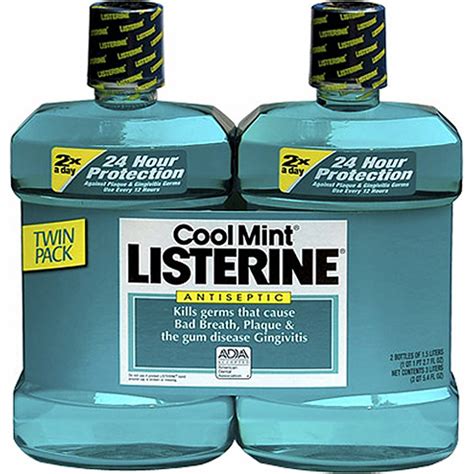 listerine cool mint antiseptic mouthwash 2 pk 1 5l
