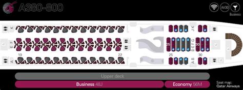 Image Result For Qatar Airways A380 800 Upper Deck Economy Seat Plan