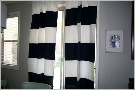 Black And White Vertical Striped Curtain Panels Curtains Home