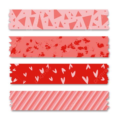 Red Washi Tape Collection Washi Tape Printable Tape Washi Tapes