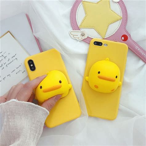 Cute Cartoon Duck Phone Case For Iphone 6 6s 7 8 Plus Case For Iphone X