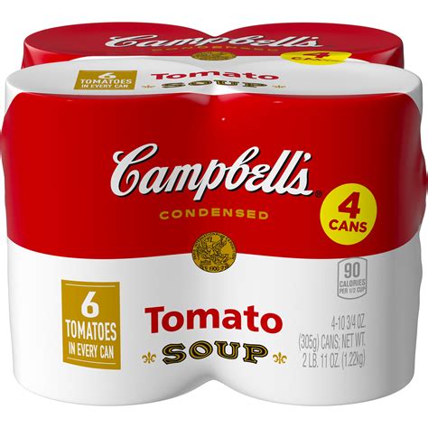 Campbell's tomato soup and grilled cheese are the ultimate comfort food bffs. Campbell's Condensed Tomato Soup, 10.75 oz. Cans (4 pack ...