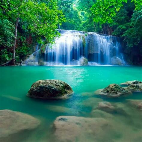 Waterfall Thailand Waterfall Beautiful Waterfalls Erawan National Park