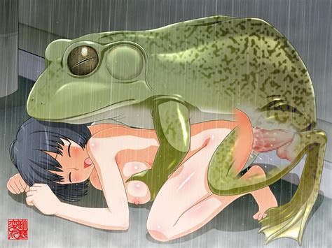 Rule 34 1girls Amphibian Barefoot Breasts Female Frog Froggy Style Human Interspecies Machino