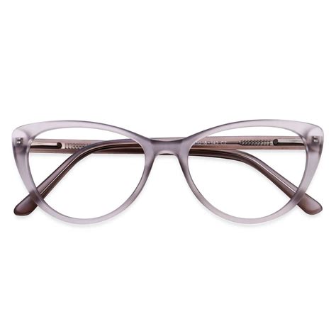 P8013 Cat Eye Gray Eyeglasses Frames Leoptique