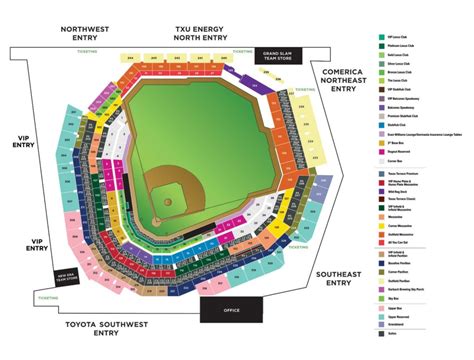 Globe Life Field Seating Chart Parking Lot Map 2022 Ticket Prices