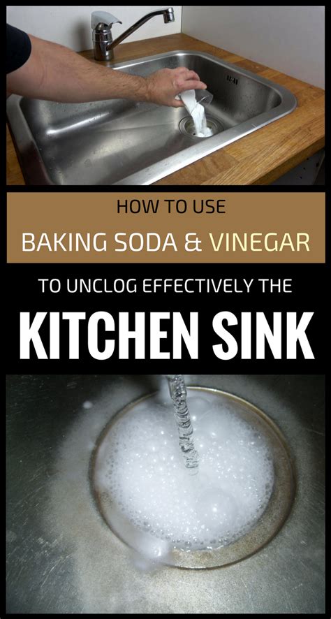 Water, vinegar, baking soda, and ammonia, if necessary to cut through layers of stubborn grime, make an effective cleaning solution. How To Use Baking Soda And Vinegar To Unclog Effectively The Kitchen Sink #bakingsoda #vinegar # ...