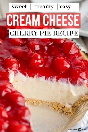 Grandmamas Cherry Cream Cheese Pie Southern Plate Brownie Desserts