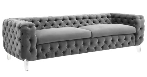 Tov Furniture Celine Grey Velvet Sofa S76 At