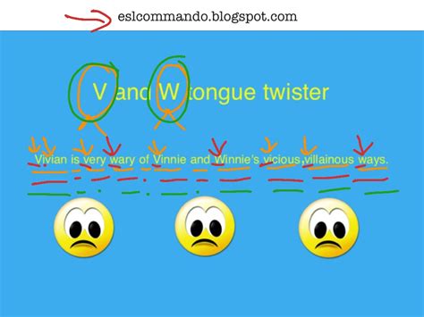 V And W Tongue Twister Pronunciation Esl English Showme