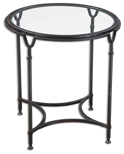 Classic Black Iron Metal Side Table Transitional Side Tables And End Tables By Ownax Houzz