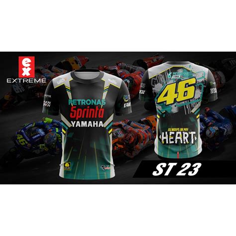 Petronas Motogp Valentino Rossi Design Sublimation Jersey Shopee