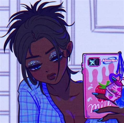 Anime Poc Pfp Aesthetic In 2022 Girls Cartoon Art Black Girl Art