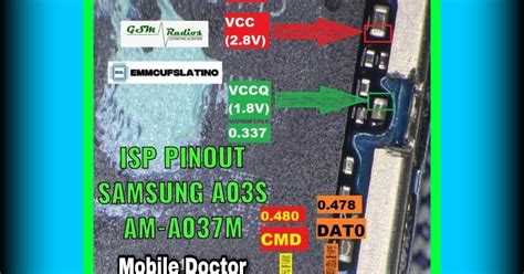 Samsung Galaxy A S A F Isp Emmc Pinout Test Point Rehot Cpu Bro Hot