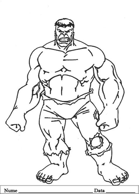 Planse De Colorat Cu Hulk Desene De Colorat Cu Hulk Hulk De Colorat