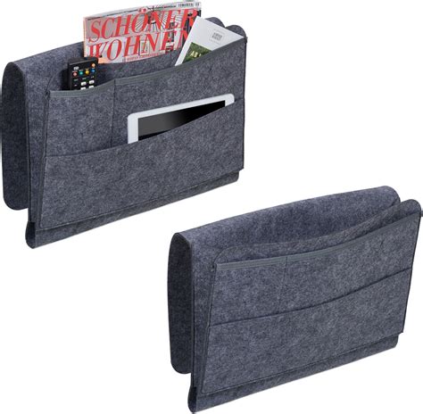 Relaxdays Bed Organizer Vilt Set Van Opbergtas Bed Bank