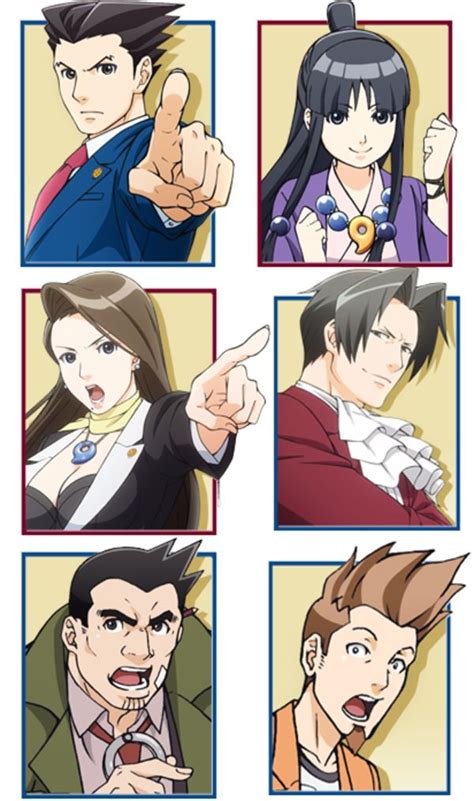 Character Portraits From The Upcoming Ace Attorney Anime Phoenix