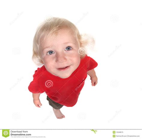 Happy Baby Boy Looking Up To The Sky Stock Image Image Of Beautiful