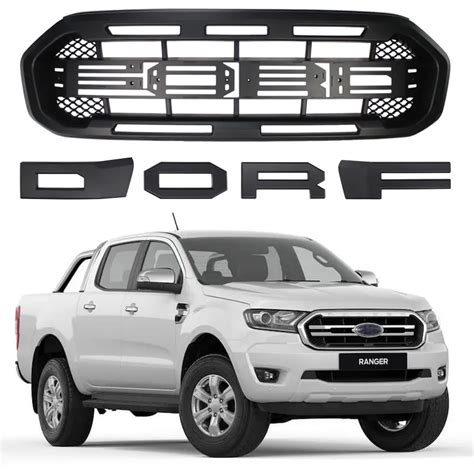 Car Parts New Matt Black Honeycomb Grille Grill Front Bumper Ranger T7