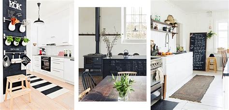 La cocina es sin duda el lugar natural y más usado para instalar una pared de pizarra en casa. Pizarras para decorar la cocina
