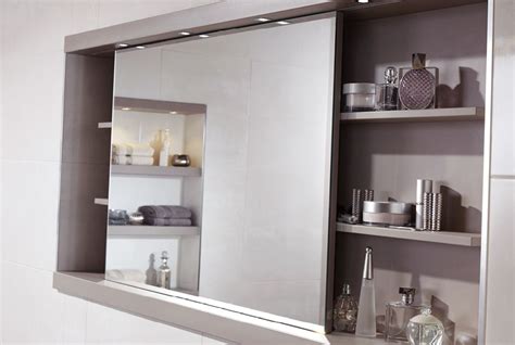 You can tackle this project in one afternoon. Sliding mirror cabinet with feature shelving and concealed ...