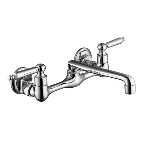 The 1.8 gpm flow rate and ceramic disc valve prevents drips and the glacier bay exclusive fastmount system provides a fast, easy installation. Glacier Bay Builders 2-Handle Wall Mount Low-Arc Standard ...