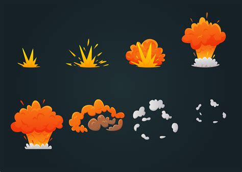 Explosion Animation Icon Set 480446 Vector Art At Vecteezy