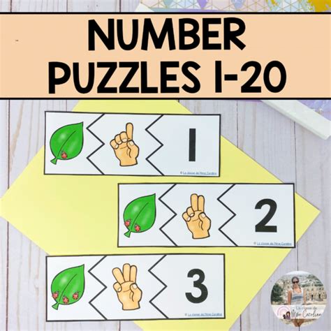 Kindergarten Math Number Recognition Puzzles 1 20 La Classe De