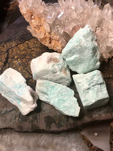 Amazonite Raw Rough Natural Gemstoneraw Rough Natural Etsy