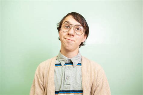 210 Teenage Nerdy Guy Wearing Glasses And Making A Face Stock Photos